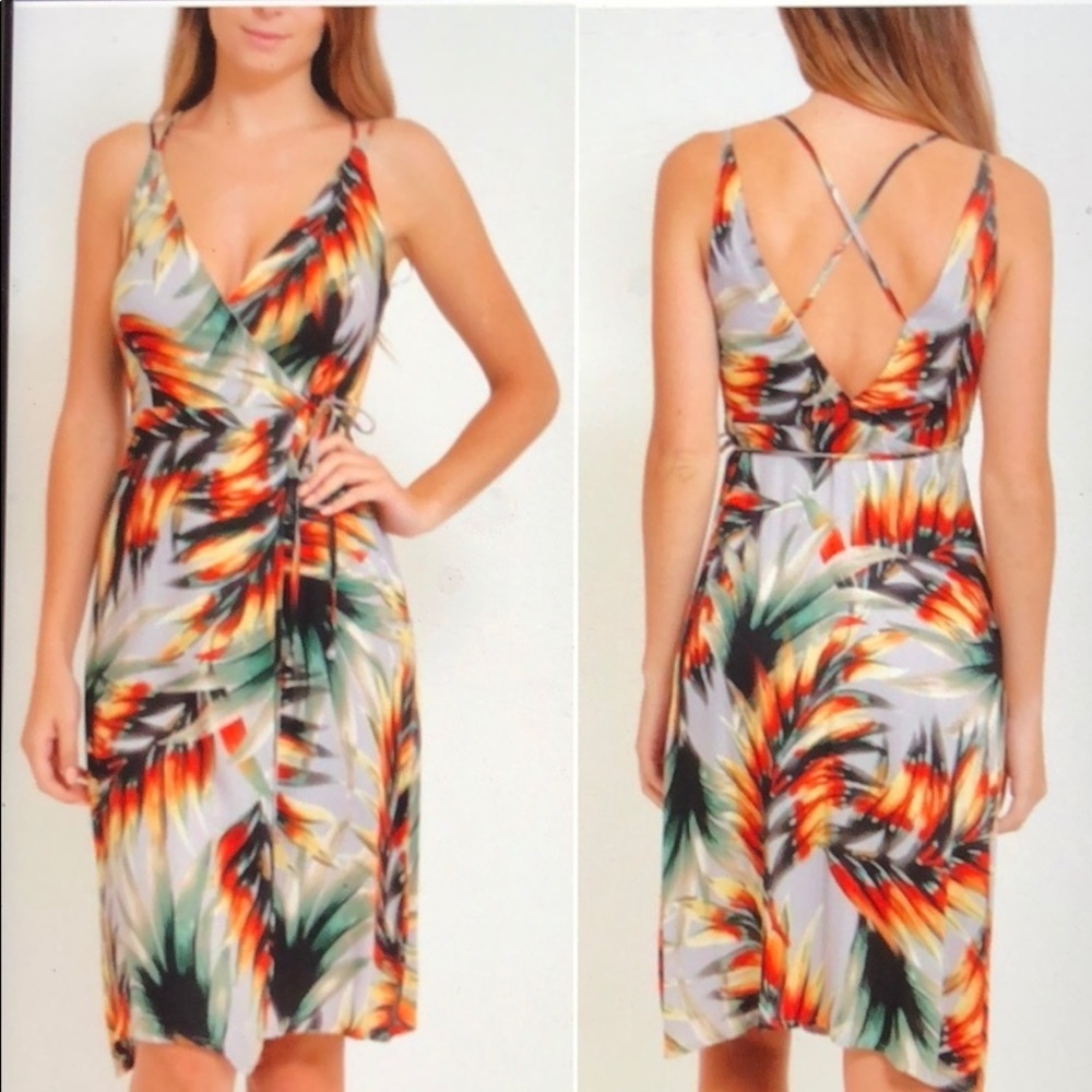 Leaf print multi colored Dress